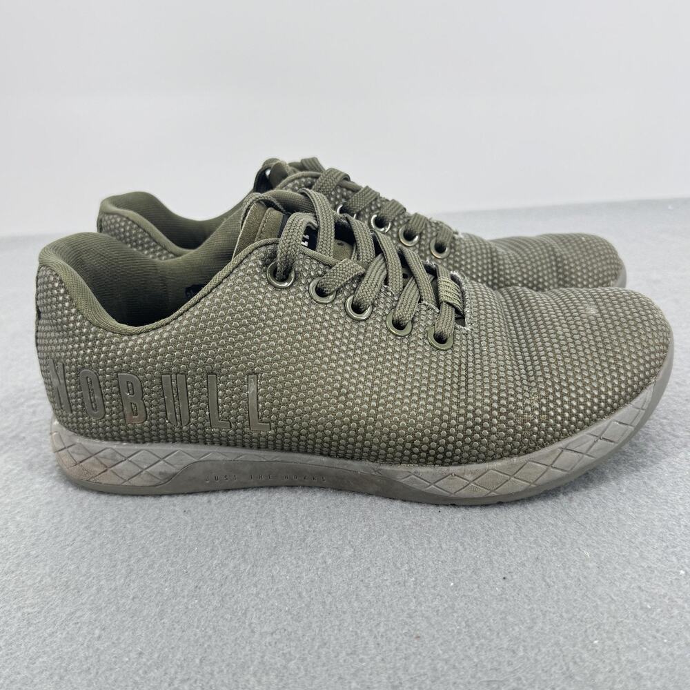 NOBULL SuperFabric Training Shoes Olive Green CrossFit Womens 6 Mens 4.5